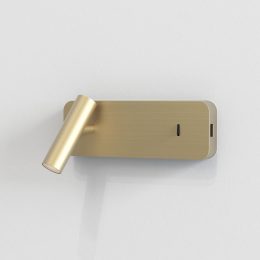 Astro Enna Surface USB LED-vägglampa, matt guld