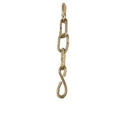 Kedja med krok Grov Guld 100cm