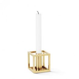 Kubus 1 Ljusstake Mässing