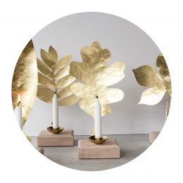 Malin Appelgren LEAF OAK ek mässing