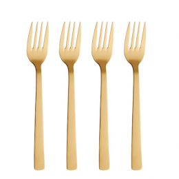 Raw Cutlery Gaffel 4-pack Presentask Guld