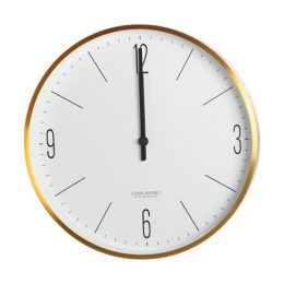 Väggklocka Clock Couture Ø 30 cm - Guld/Vit